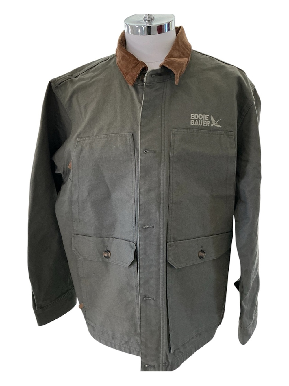Eddie Bauer Mr Whidbey Chore Coat Corduroy Collar Mens Sz 2XL MSRP $149 NWT